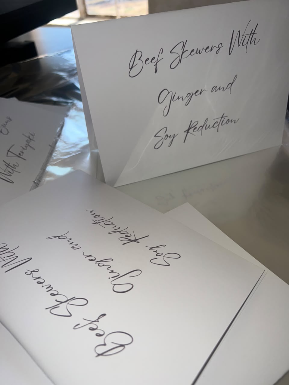 Table menus & place cards